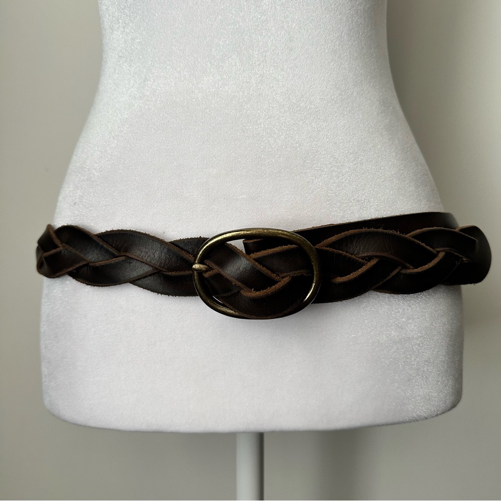 Gap Genuine Leather Braided Brown Women’s Belt